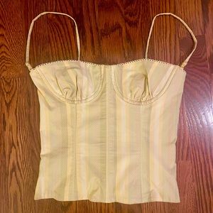 Danielle Bernstein by WeWoreWhat UNDERWIRE CHEVRON STRIPE CORSET top, Size 0